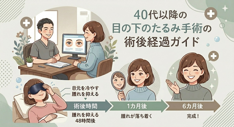 40代以降の目の下のたるみ手術の術後経過ガイド
