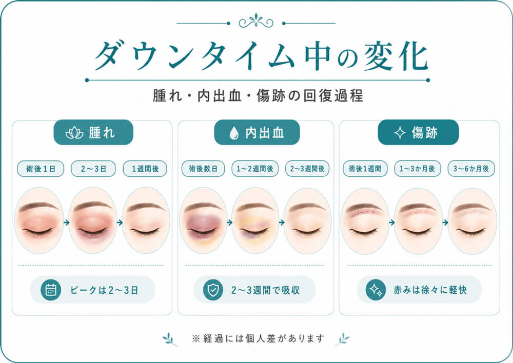 腫れ・内出血・傷跡の回復過程