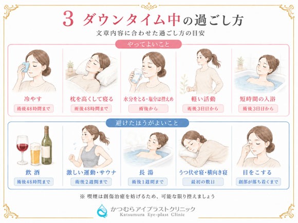 ダウンタイム中の過ごし方