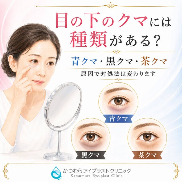 【セルフチェック付】目の下のクマ3種類の原因と見分け方｜青クマ・黒クマ・茶クマの治し方を医師解説
