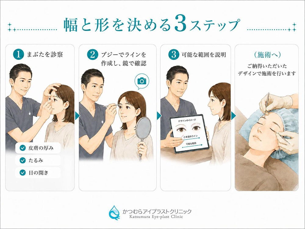 幅と形を決める3ステップ