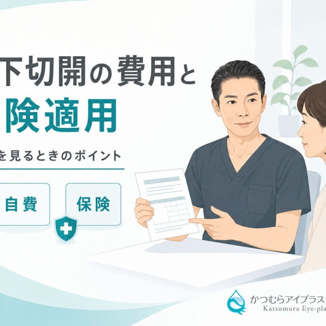 ヘッダー画像 眉下切開の費用はいくら？保険適用の条件・料金相場をまぶた専門医師が解説