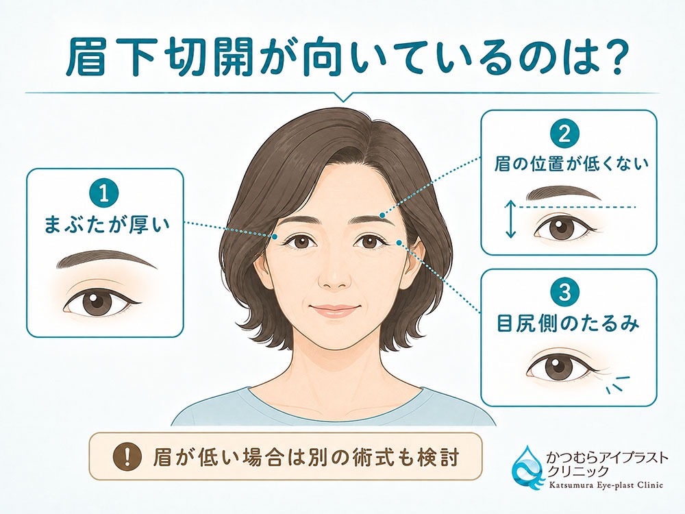 眉下切開が向いているのは？