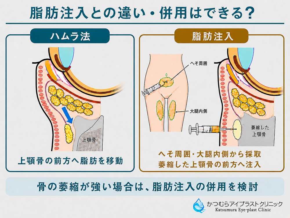 脂肪注入との違い・併用はできる?