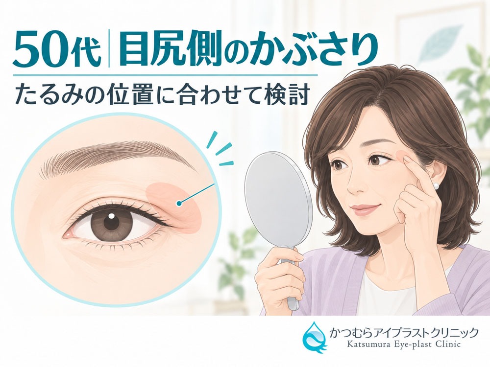 50代 目尻側のかぶさり