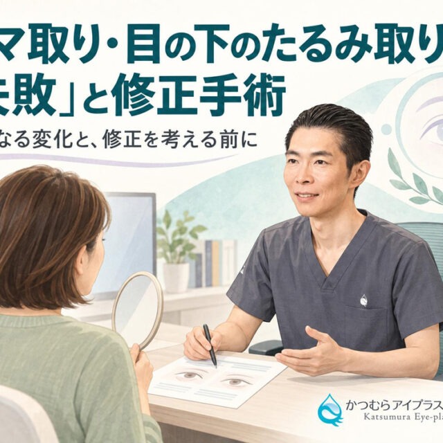 クマ取り・目の下のたるみ取りの「失敗」と修正手術