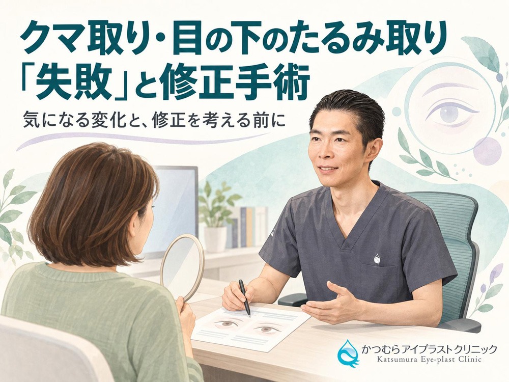 クマ取り・目の下のたるみ取りの「失敗」と修正手術