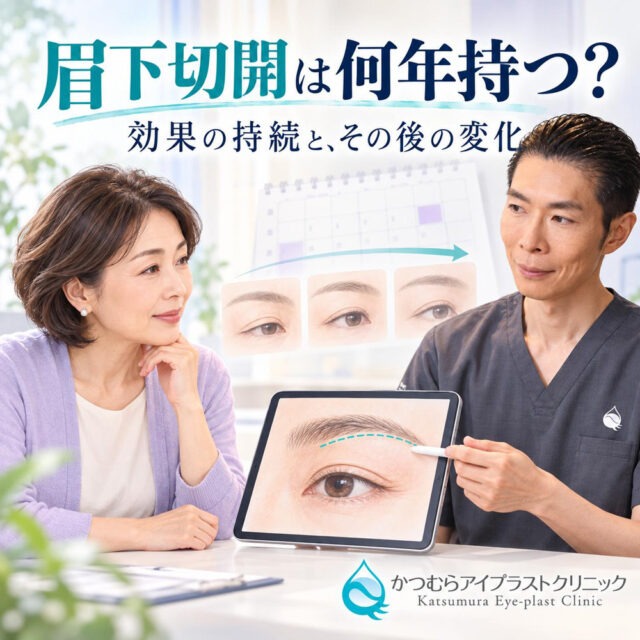 眉下切開は何年持つ？効果の持続期間と「戻った」と感じる理由をまぶたの専門医師が解説