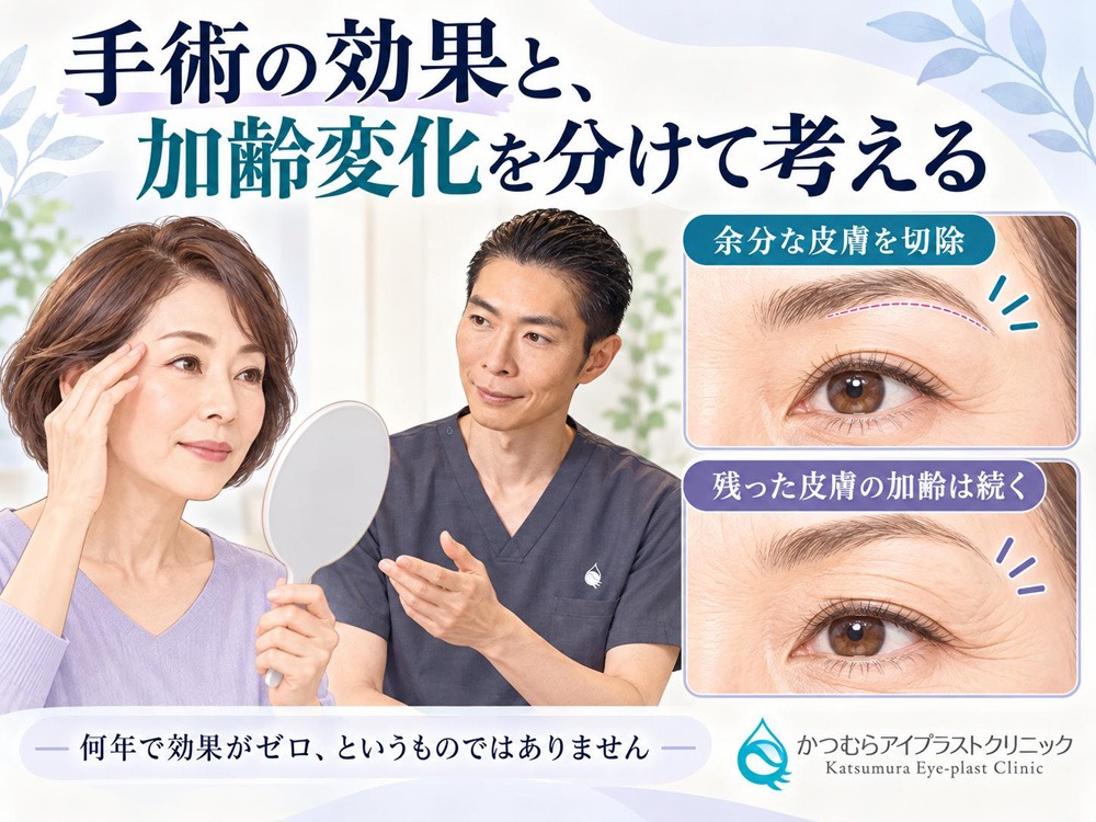 眉下切開の効果は何年持つ?