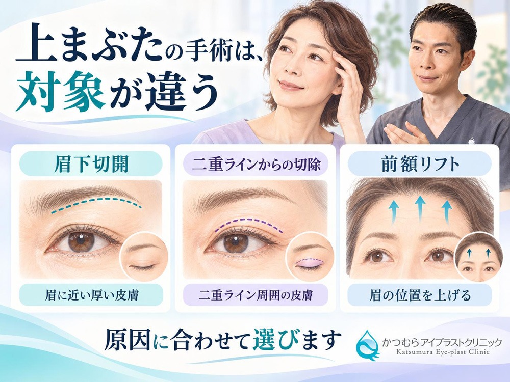 上まぶたの手術は対象が違う