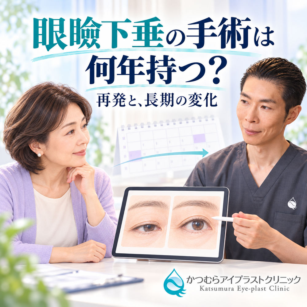眼瞼下垂の手術は何年持つ？再発と長期の変化