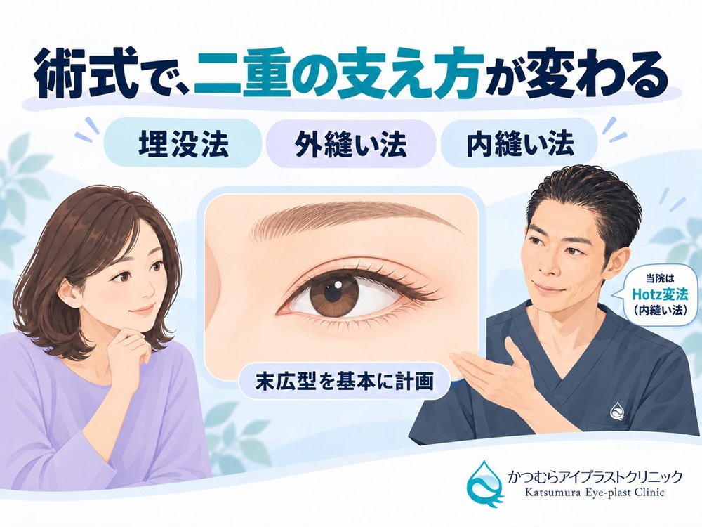 術式で二重の支え方が変わる