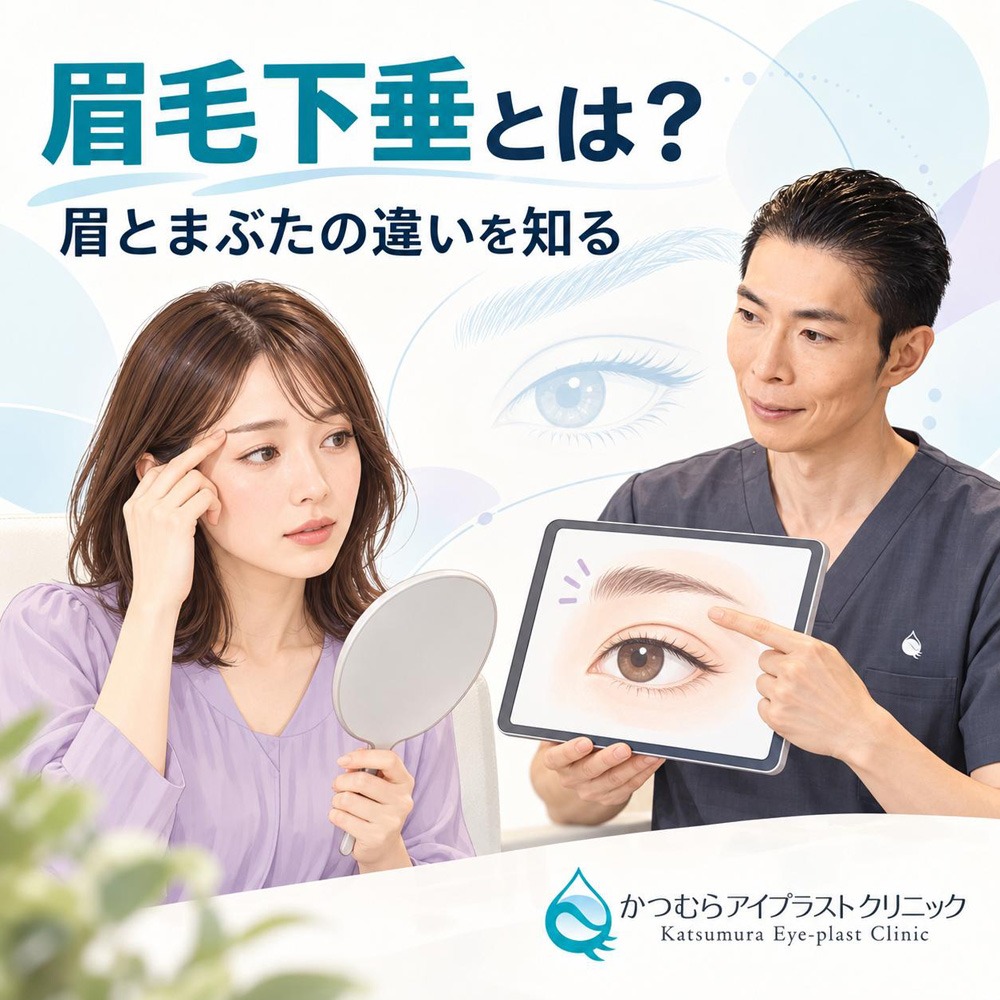 眉毛下垂とは？眼瞼下垂との違いと見分け方をまぶたの専門医師が解説