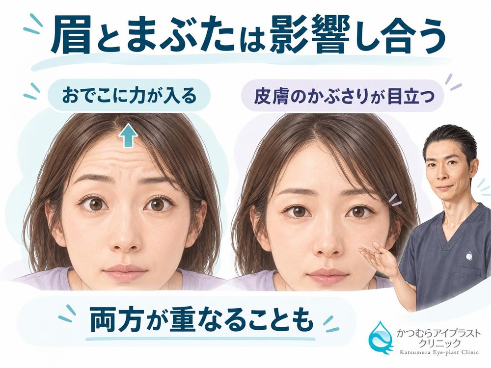 眉とまぶたは影響しあう