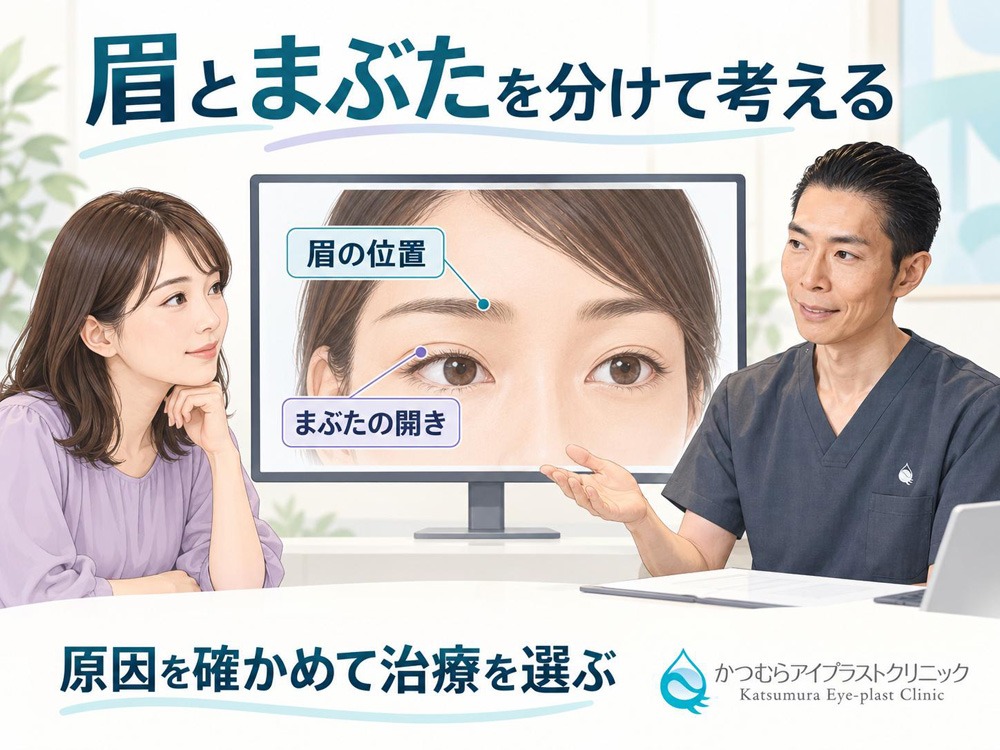 眉とまぶたを分けて考える