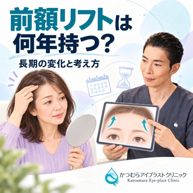 前額リフト(おでこリフト)は何年持つ？効果の持続期間と「下がってきた」と感じる理由をまぶたの専門医師が解説