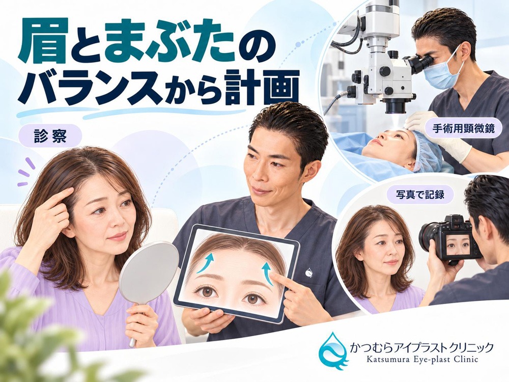 眉とまぶたのバランスから計画