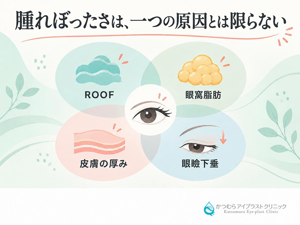 腫れぼったさは、一つの原因とは限らない