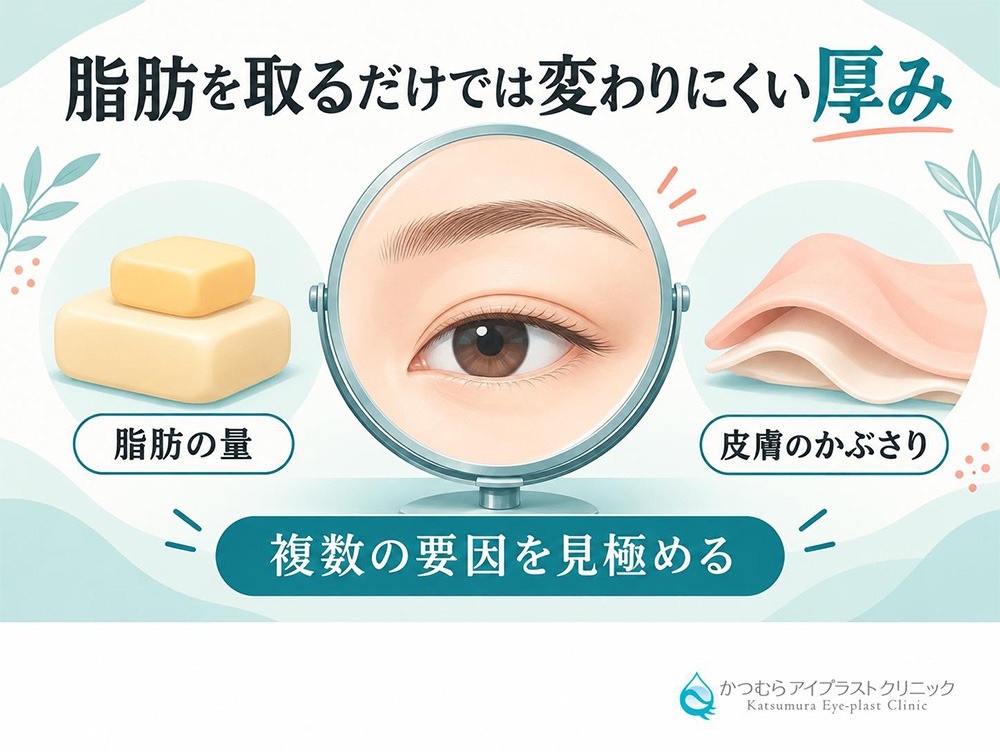 脂肪を取るだけでは変わりにくい厚み