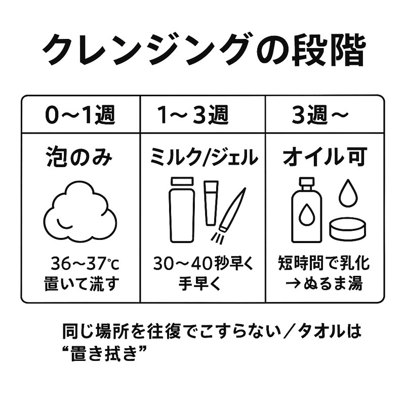 クレンジングの段階