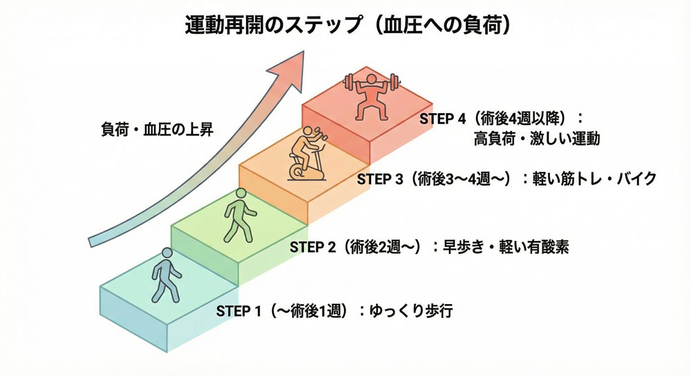 運動再開のステップ