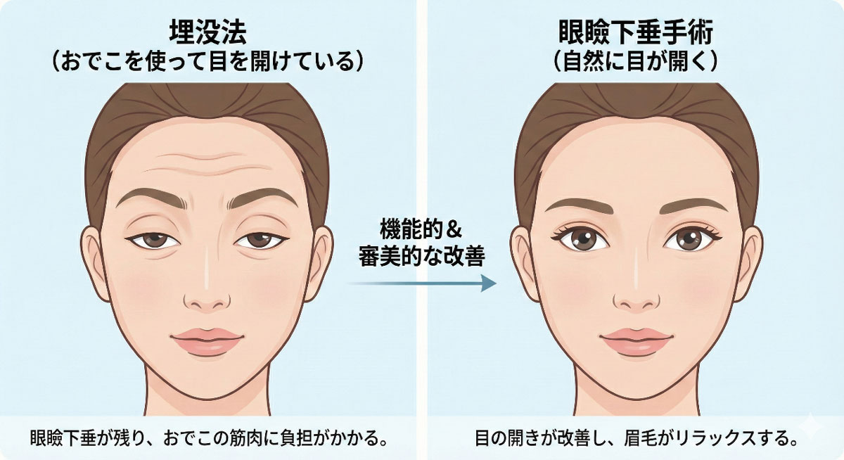 眼瞼下垂手術は機能的＆審美的な改善