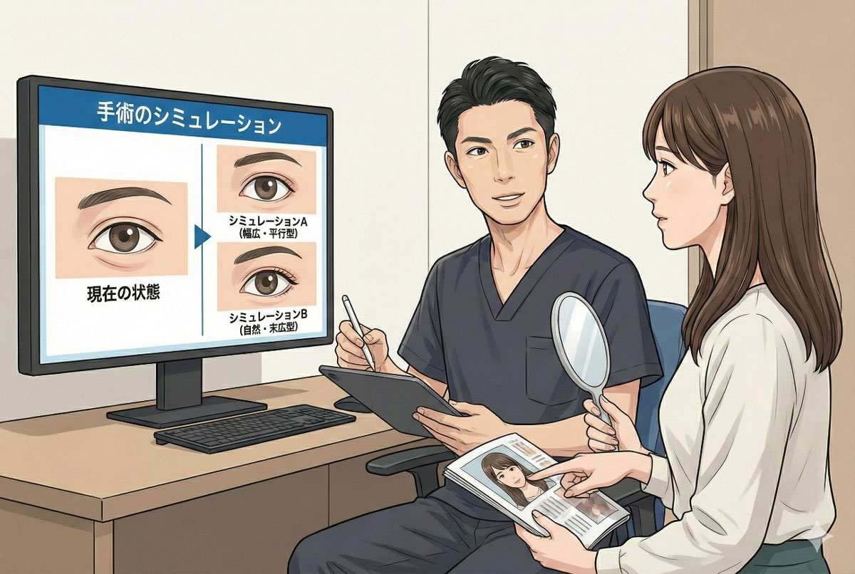 具体的なシミュレーションをおこなう医師