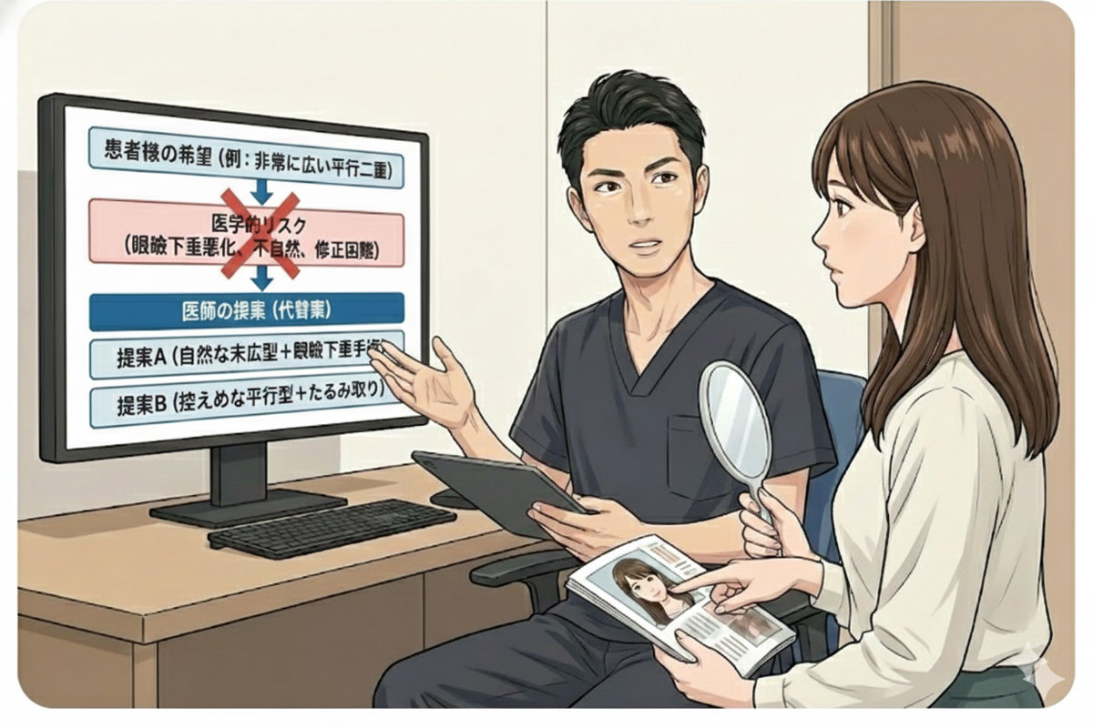 患者様の希望を尊重した上でさらに提案する医師