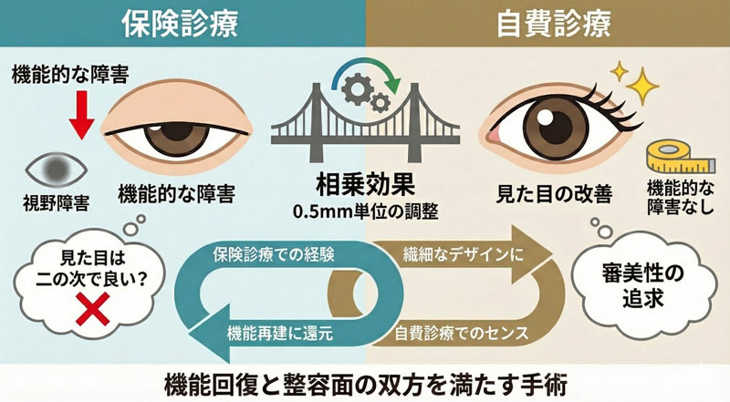 機能回復と美容面の双方を満たす手術