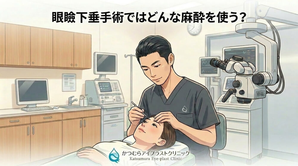 眼瞼下垂手術ではどんな麻酔を使う？