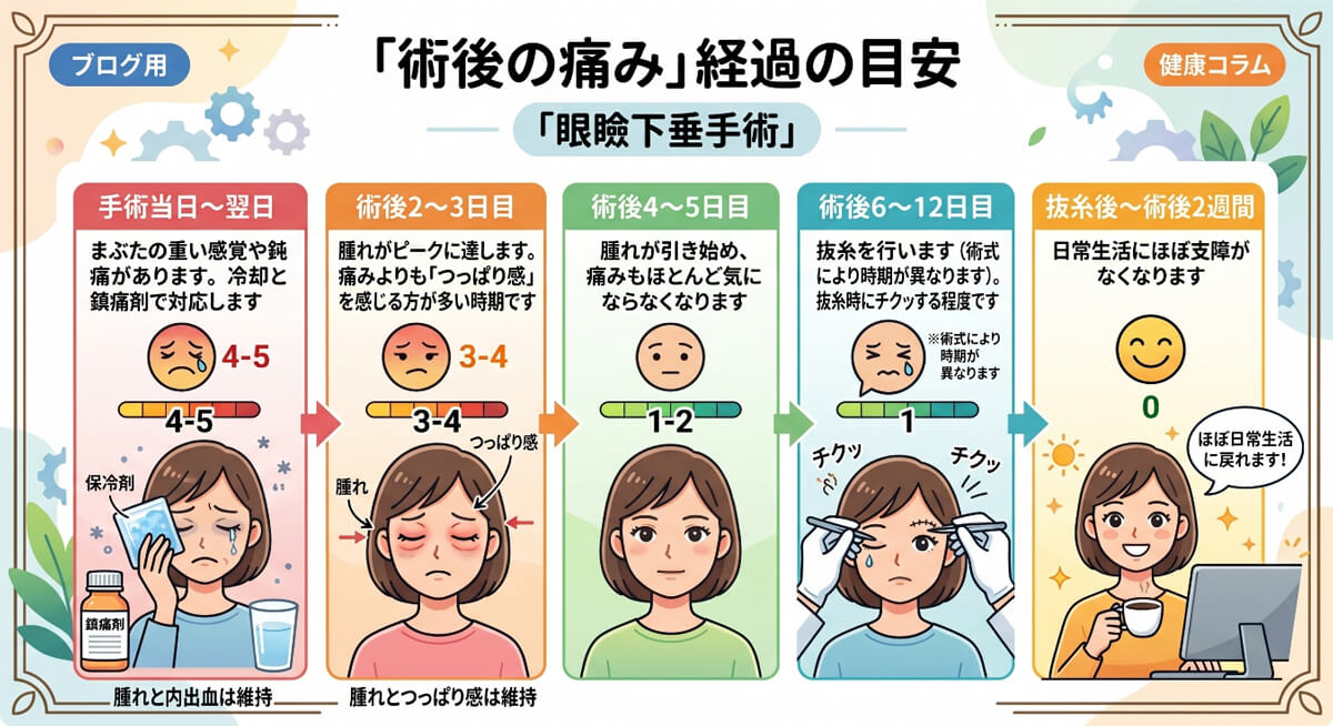 「術後の痛み」経過の目安