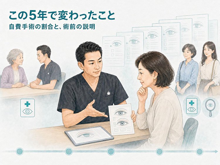 この5年で変わったこと 自費手術の割合と、術前の説明