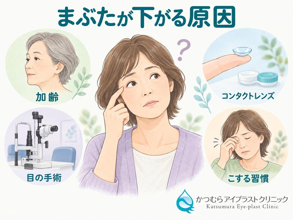まぶたが下がる原因