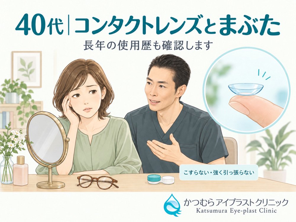 40代/コンタクトレンズとまぶた