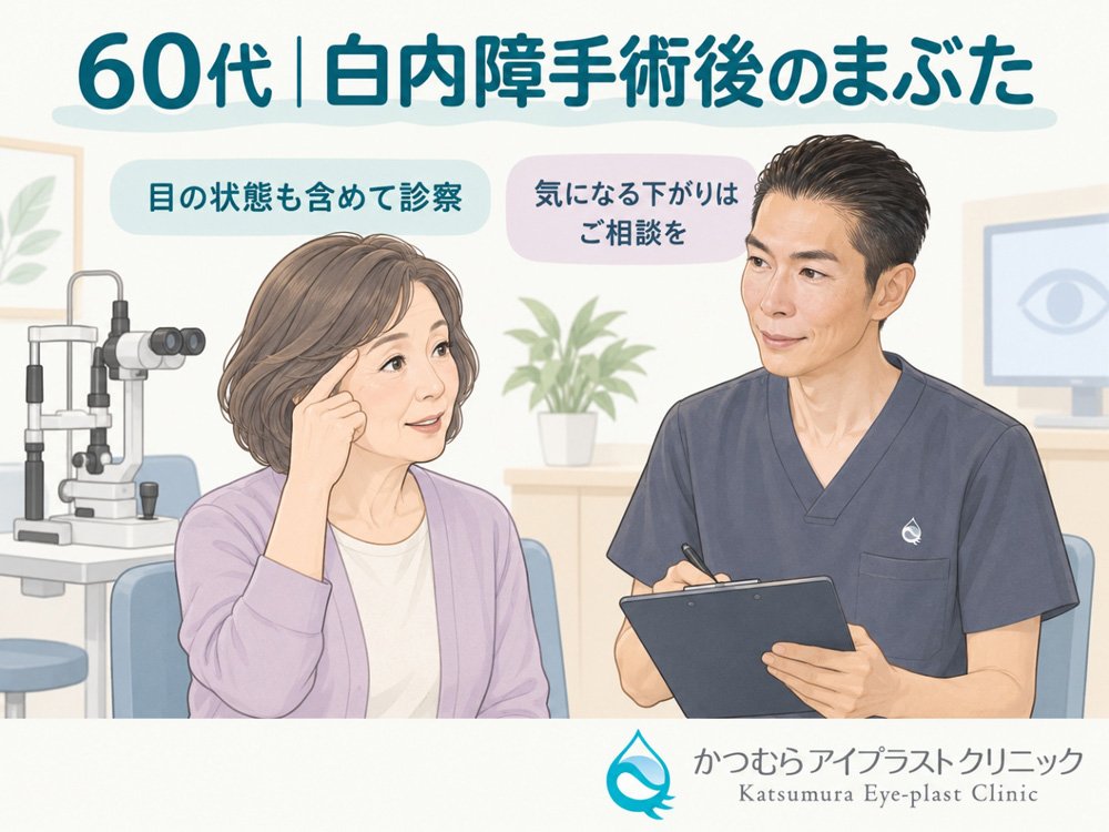 60代/白内障手術後のまぶた