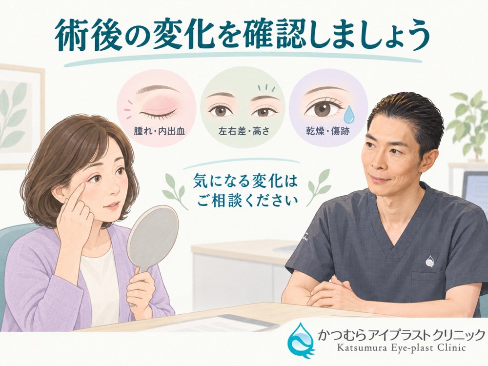術後の変化を確認しましょう