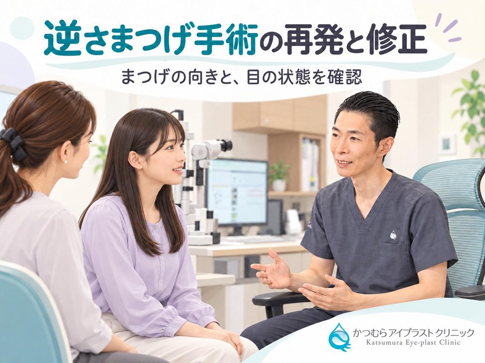 逆さまつげ手術の再発と修正