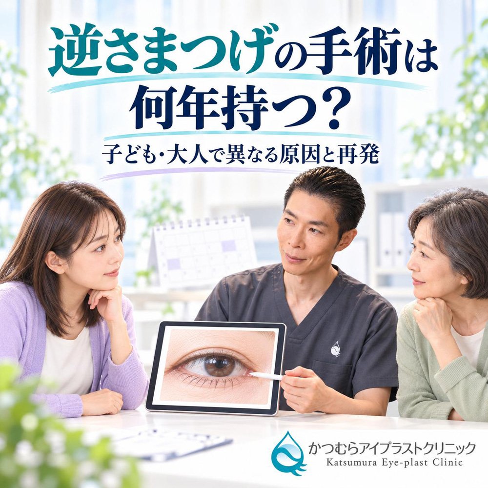 逆さまつげの手術は何年持つ?