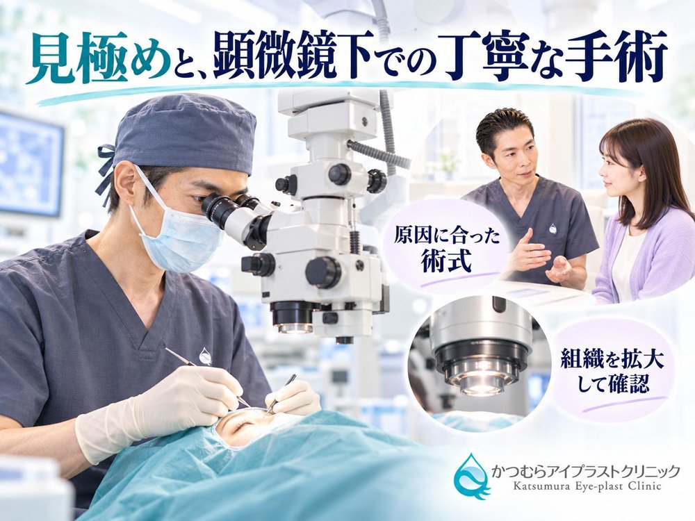 見極めと顕微鏡下での丁寧な手術
