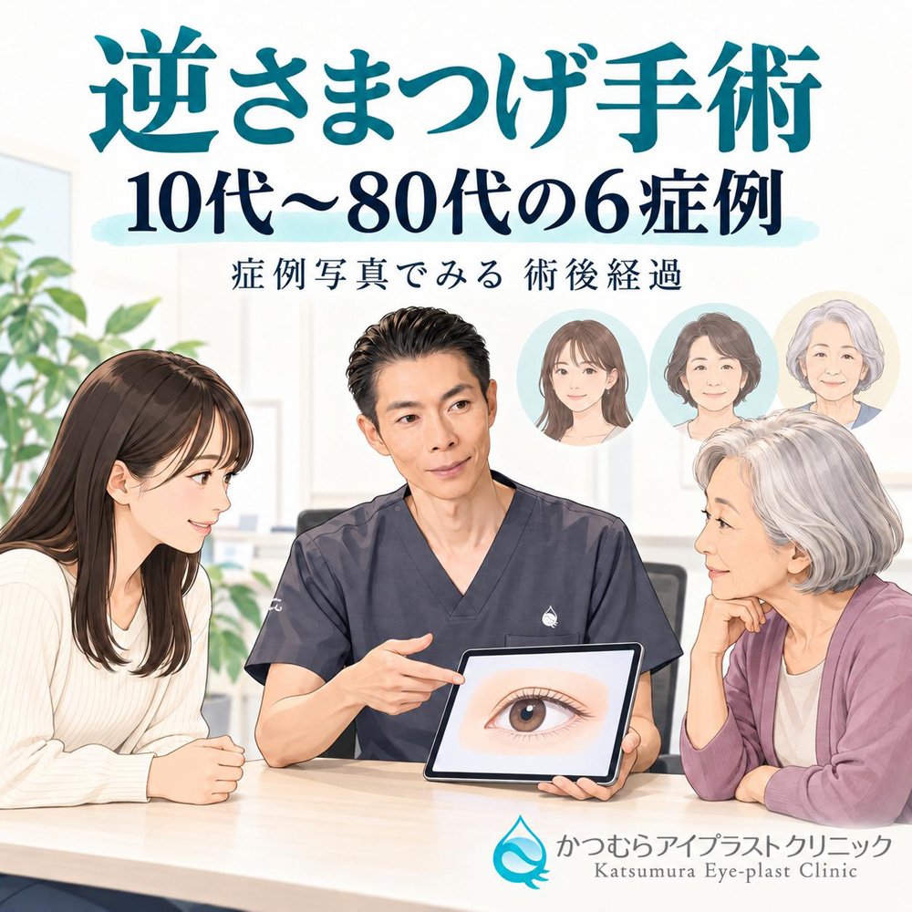 逆さまつげ手術10代〜80代の6症例