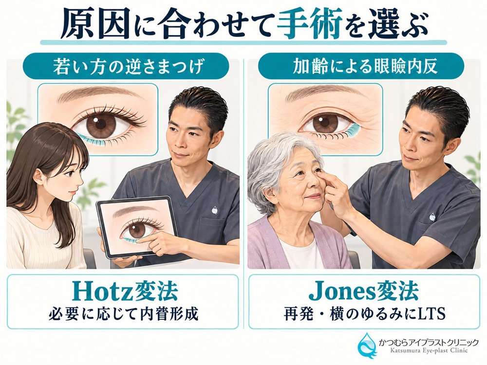原因に合わせて手術を選ぶ