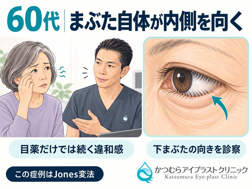 60代 まぶた自体が内側を向く