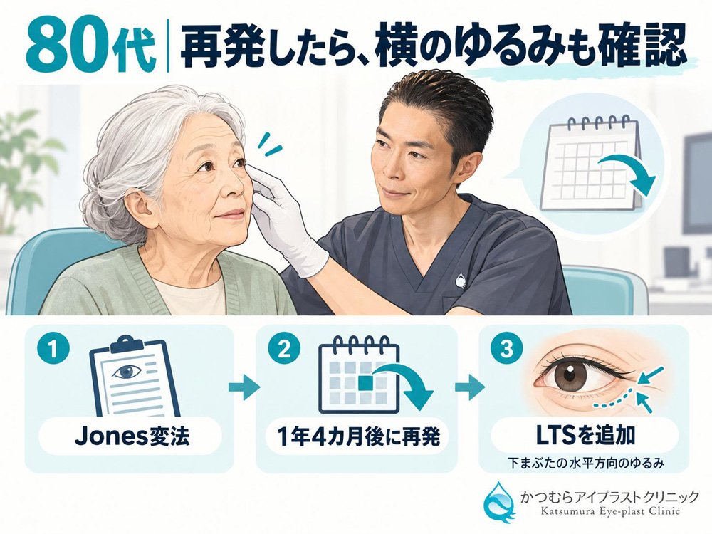 80代 再発したら横のゆるみも確認