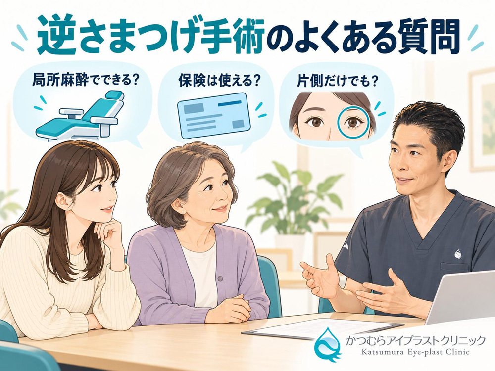 逆さまつげ手術に関するよくある質問